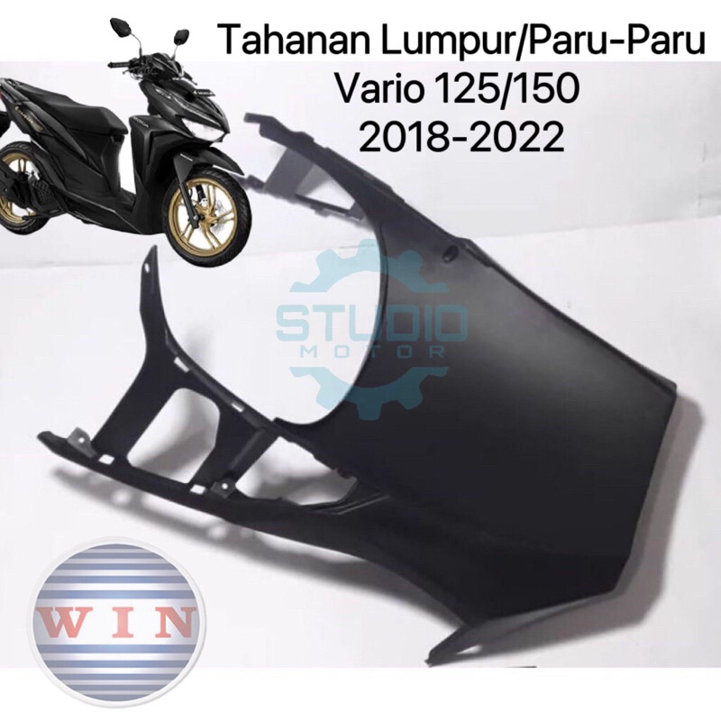 Tahanan Lumpur / Paru-Paru / Dek Bawah / Front Lower Panel Depan Bagian Bawah Vario 125 150 LED 2018 2019 2020 2021 | Cover Penahan Lumpur Kolong Paru Sirip hiu K59J K60R