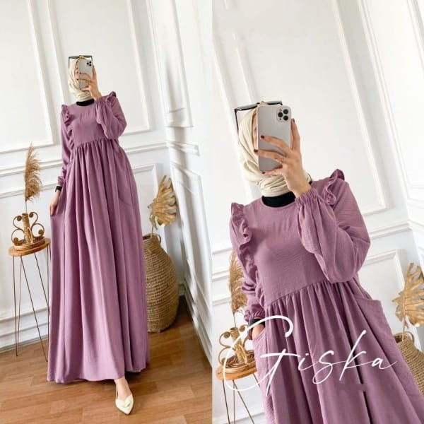 Gamis Giska Dress Maxi Crincle Airflow