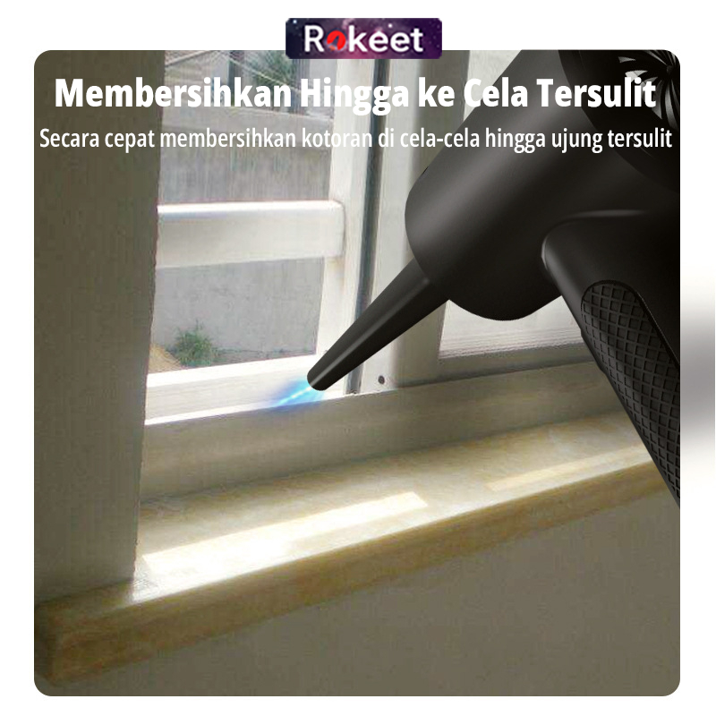 Rokeet Air Duster 2 in 1 Vacuum Blower Kipas Kucing Anjing Komputer PC Laptop Kamera Portable Serbaguna-5
