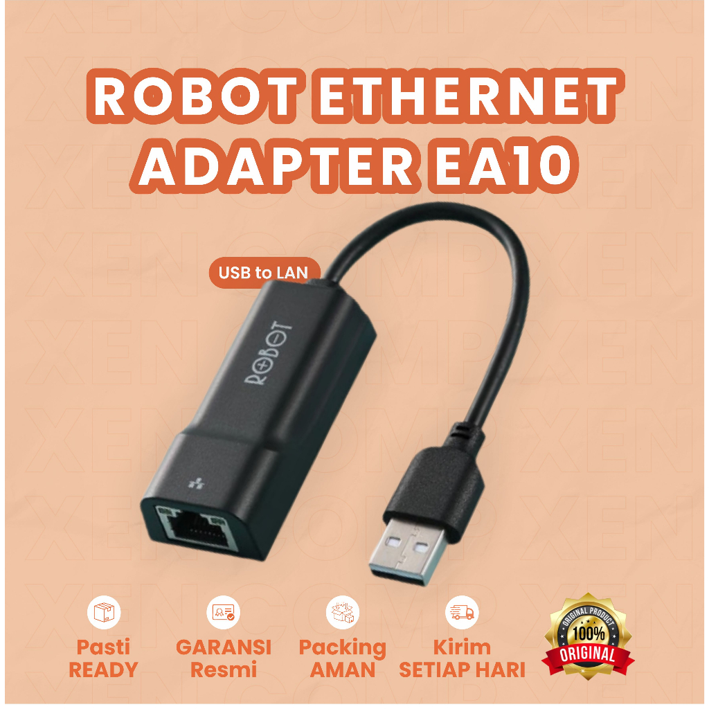 USB TO LAN ROBOT EA10 USB Ethernet Adapter USB 2.0 to 10/100 Network RJ45 LAN Black