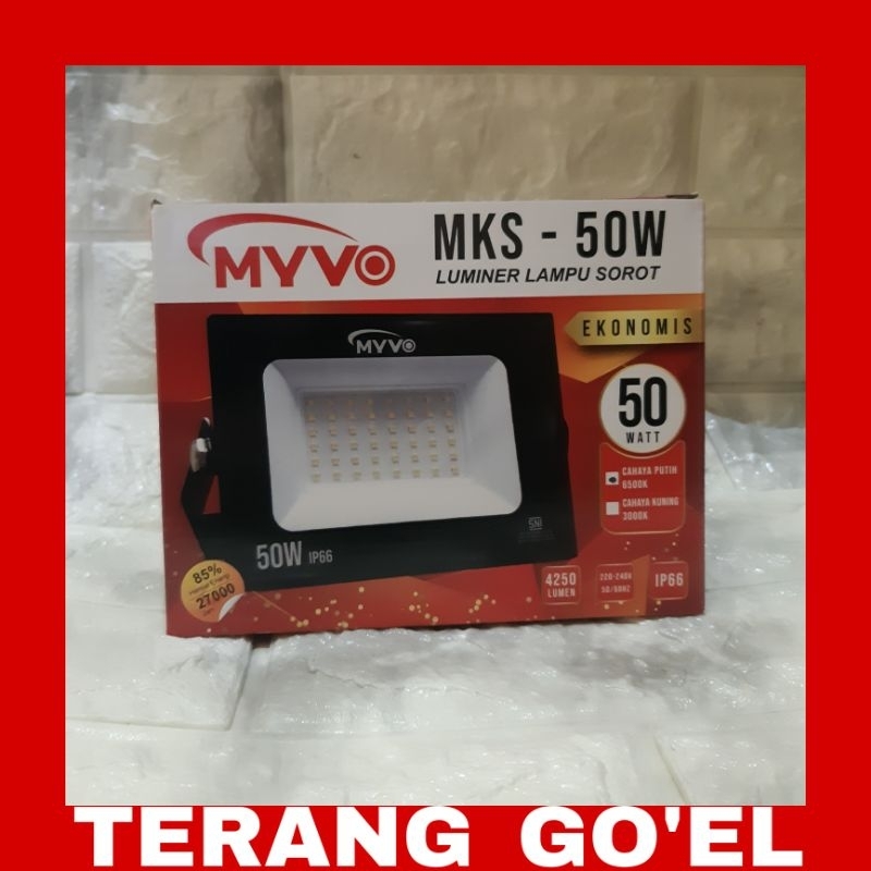 MYVO FLOODLIGHT CAHAYA PUTIH 30 WATT / 50 WATT / 100 WATT / 200 WATT