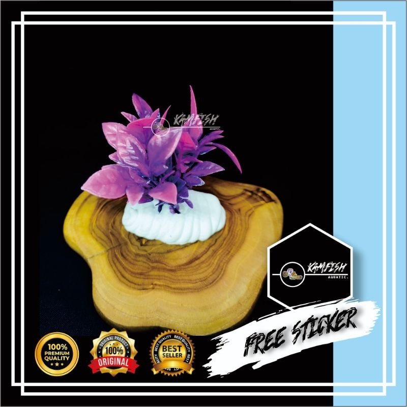 HIASAN AQUARIUM TANAMAN HIAS /TANAMAN PLASTIK HIASAN AQUARIUM