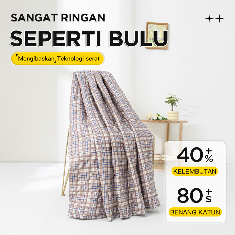Selimut Katun Halus Bedcover Katun Aesthetic Ukuran 120 160 180CM