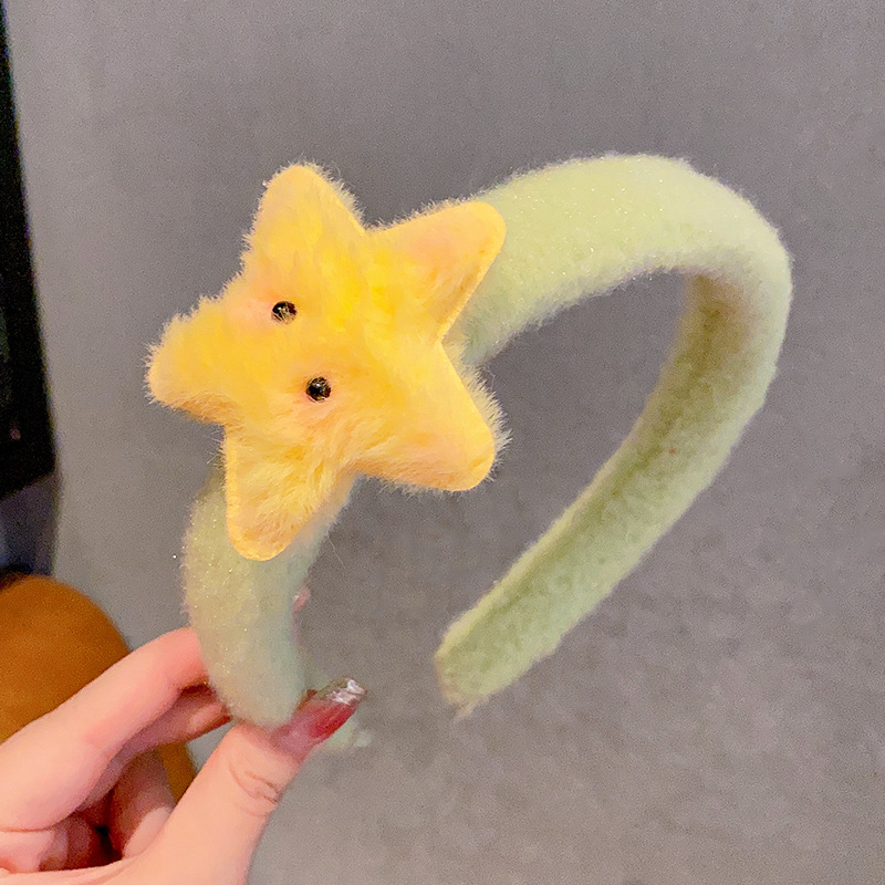 (Hello Girl)B64 Bando Anak Bulu Karakter Gaya Korea Import