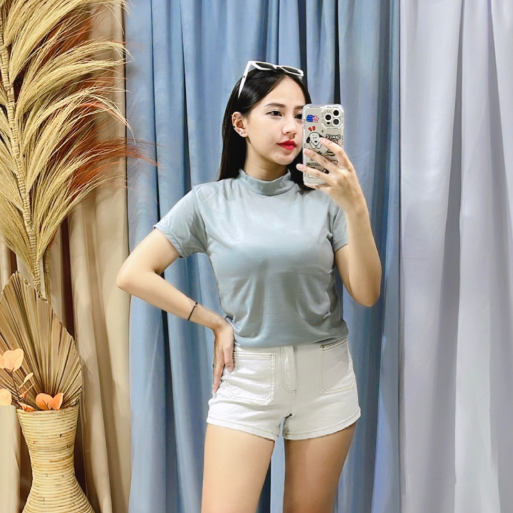 RXFASHION - BASIC TOP/KAOS WANITA BASIC NECK