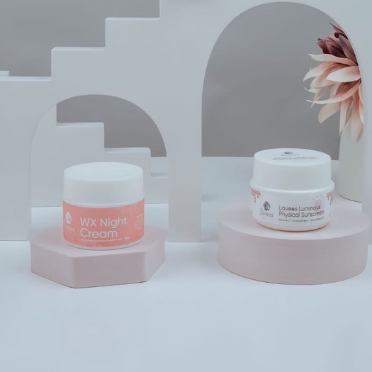 Lavees Skincare Paket Flek Melasma set day & night cream BPOM for Dark Spots sunscreen spf 50 laves 