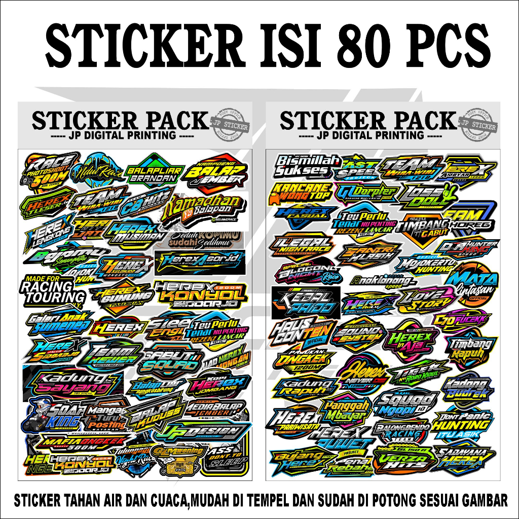 

[ JP ] 80 PCS STICKER PACK AESTHETIC - STIKER LOGO BRAND UNTUK LAPTOP, CASE TUMBLER , AKSESORIS HP , ANTI AIR