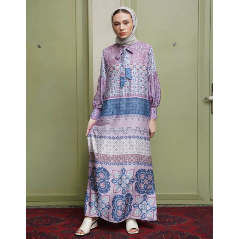 ELNIRA DRESS PURPLE SIZE S ALEZA LABEL