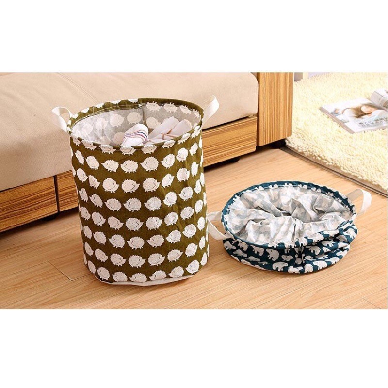 Keranjang Laundry Hamper Tempat Baju Kotor Motif