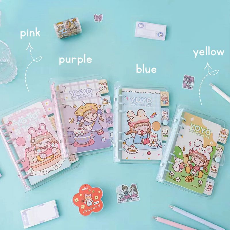 

Binder Cute Transparant Yoyo & Coco Binder A6/6 RING