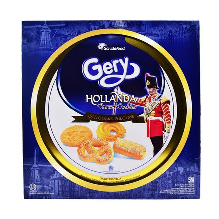 BISKUIT KALENG LEBARAN GERY HOLLANDA BUTTER COOKIES 450 GR