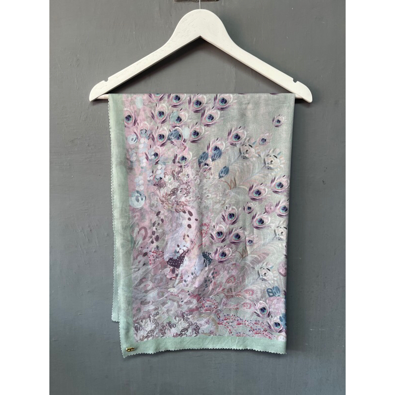 BUTTONSCARVES - The Ederra Voal Square (Lichen) (PRELOVED WITH BOX)