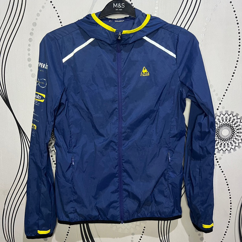 Thirft Jaket Running Merk Le Coq Sportif Warna Navy | Preloved | Second Murah