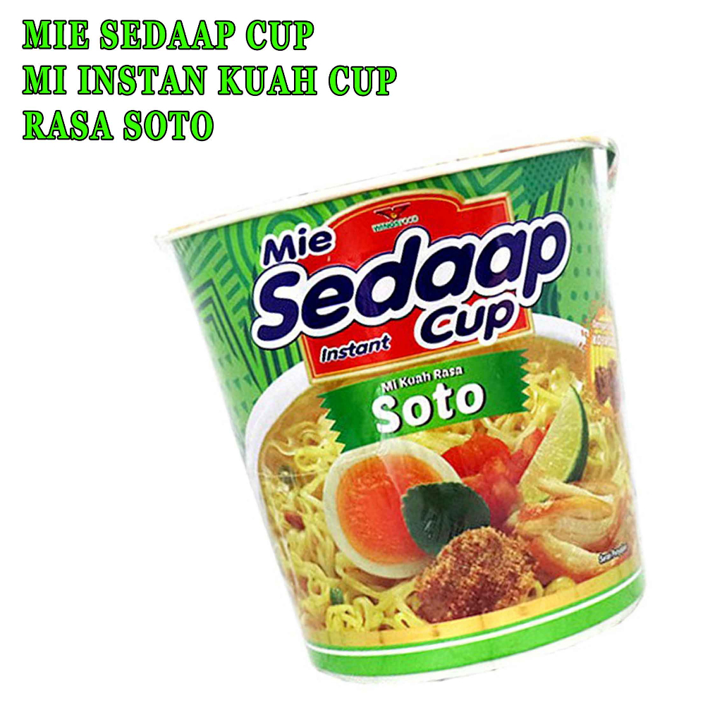 Mie Instan Kuah Cup* Mie Sedap Cup* Rasa Soto* 81g