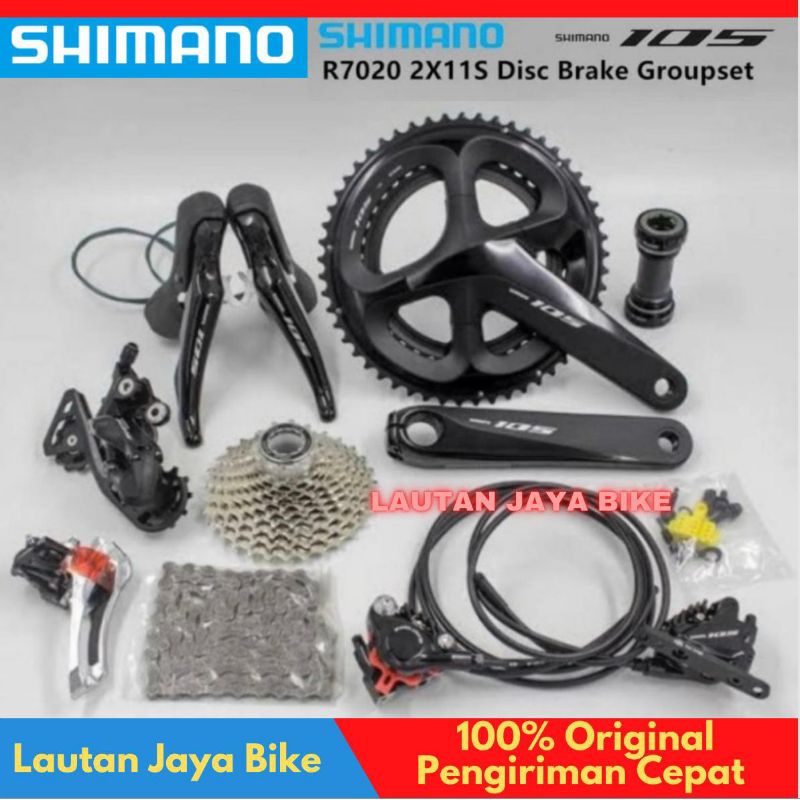 Groupset Shimano 105 R7020 Hydraulic Disc Brake Fullset Original