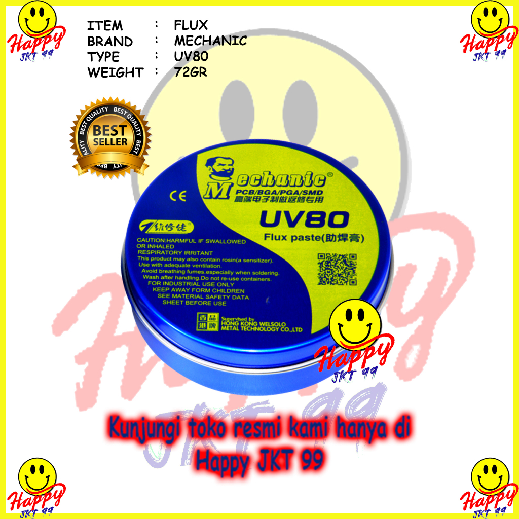 FLUX PASTA MINYAK MECHANIC UV80 UV 80 SOLDER PASTE ORIGINAL