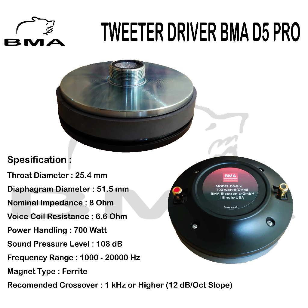 TWEETER BMA D5 PRO D-5 TWITER TWETER HI HIGH D 5 TWITTER ORIGINAL ASLI