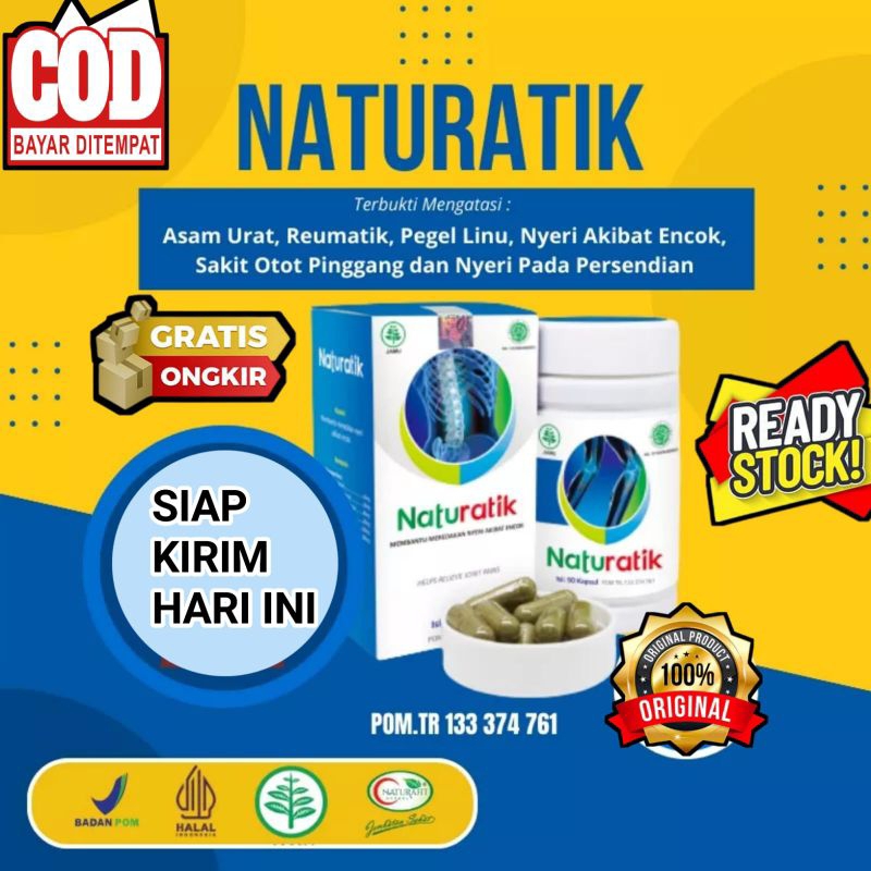 Naturatik Obat Herbal Mengatasi Asam Urat Nyeri Sendi Lutut Encok Sakit Pinggang Rematik
