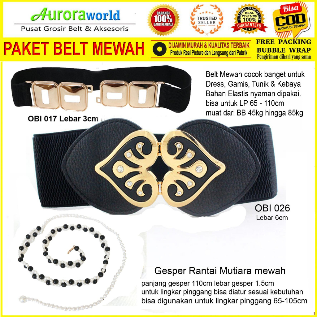 Auroraworld Paket Usaha isi 3 Gesper OBI Mewah