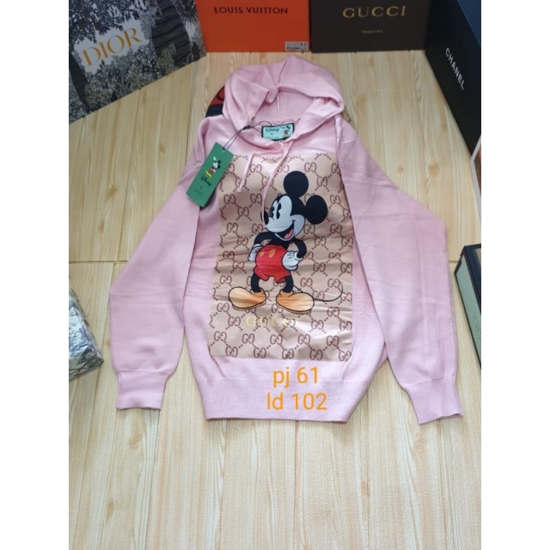 hoodie branded premium gucci mickey