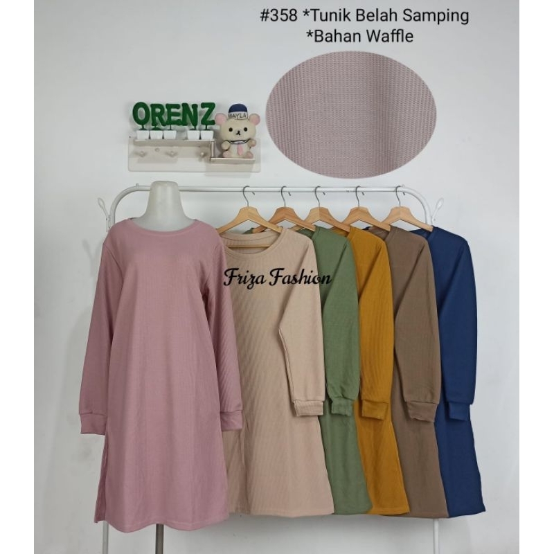 TUNIK KAOS POLOS BELAHAN SAMPING LENGAN PANJANG