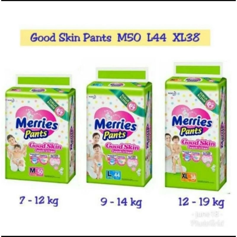 MERRIES PANTS GOOD SKIN JUMBO M50+4/L44+4/XL38+4/M50/L44/XL38