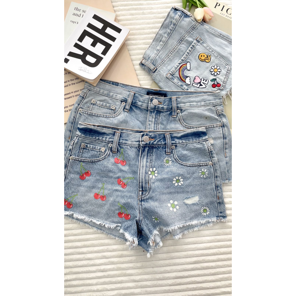 Aeropostale High Rise Denim Short