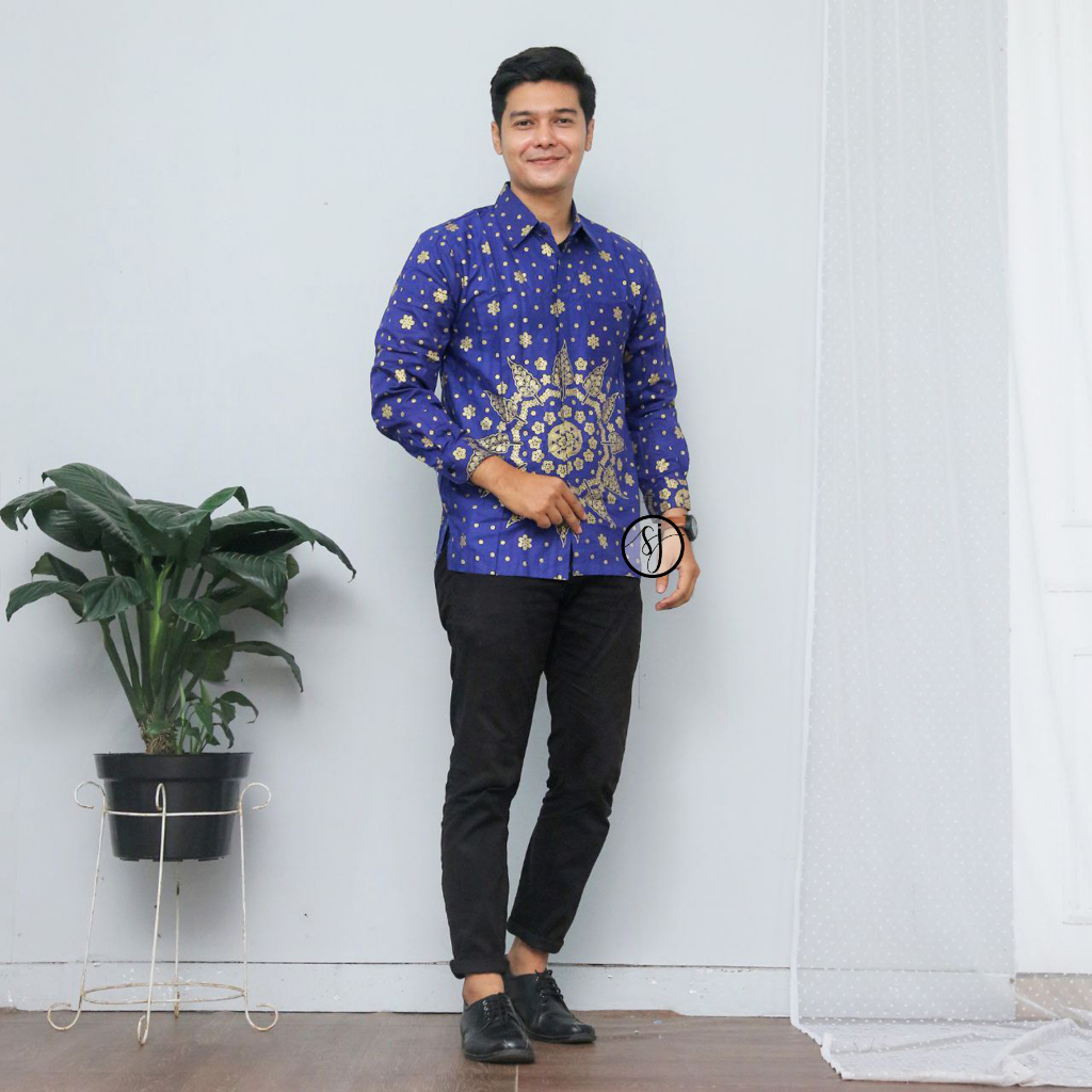 Saroja | Kemeja Batik Pria Prada Matahari Deluxe | Atasan Pria