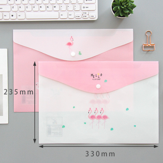 1PCS Wadah kertas Amplop map transparan Plastik ukuran folio/f4 A4 tebal lucu kucing pig pink dino astronot anak sekolah Les ujian dokument document organizer kertas dengan klip kuncian