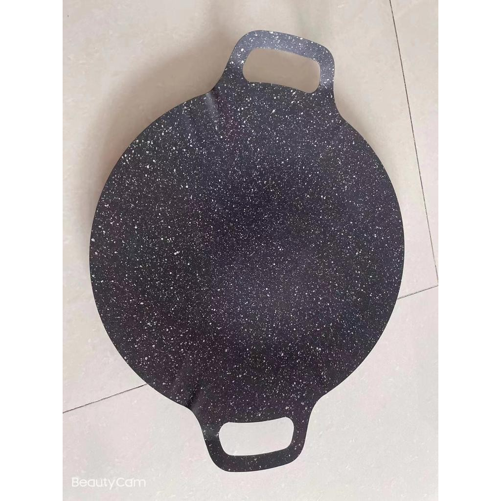 Wajan Konduksi Panggangan Jumbo 34Cm Wajan Besi Bbq Korea Anti Lengket