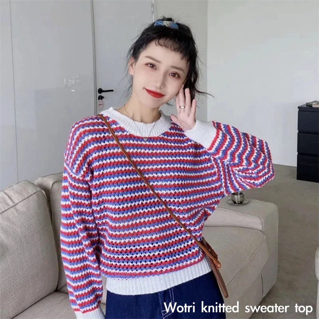 Wotri knitted sweater top - Thejanclothes