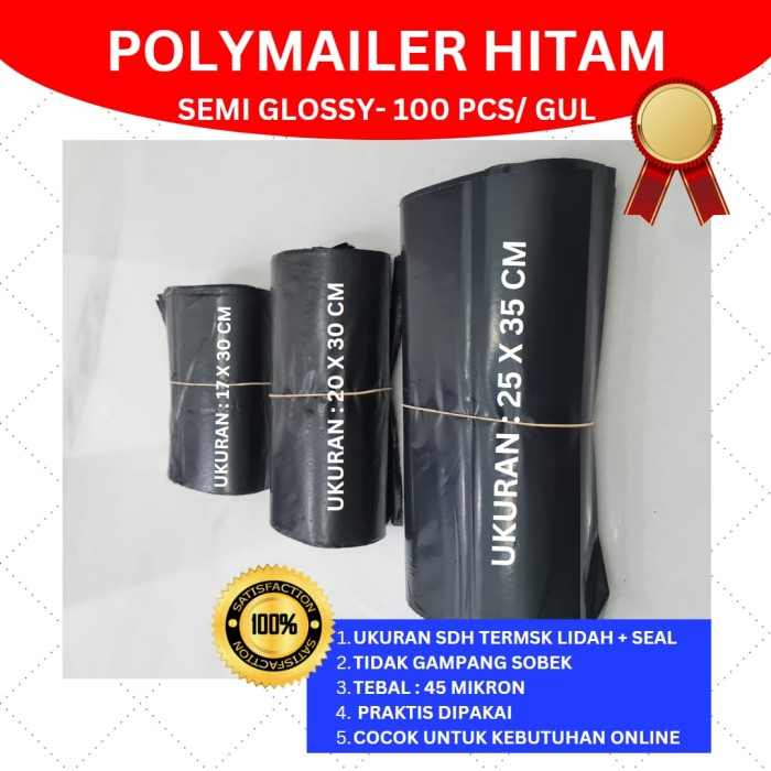 

Polymailer Pack Amplop Plastik Hitam Packing Online Shop