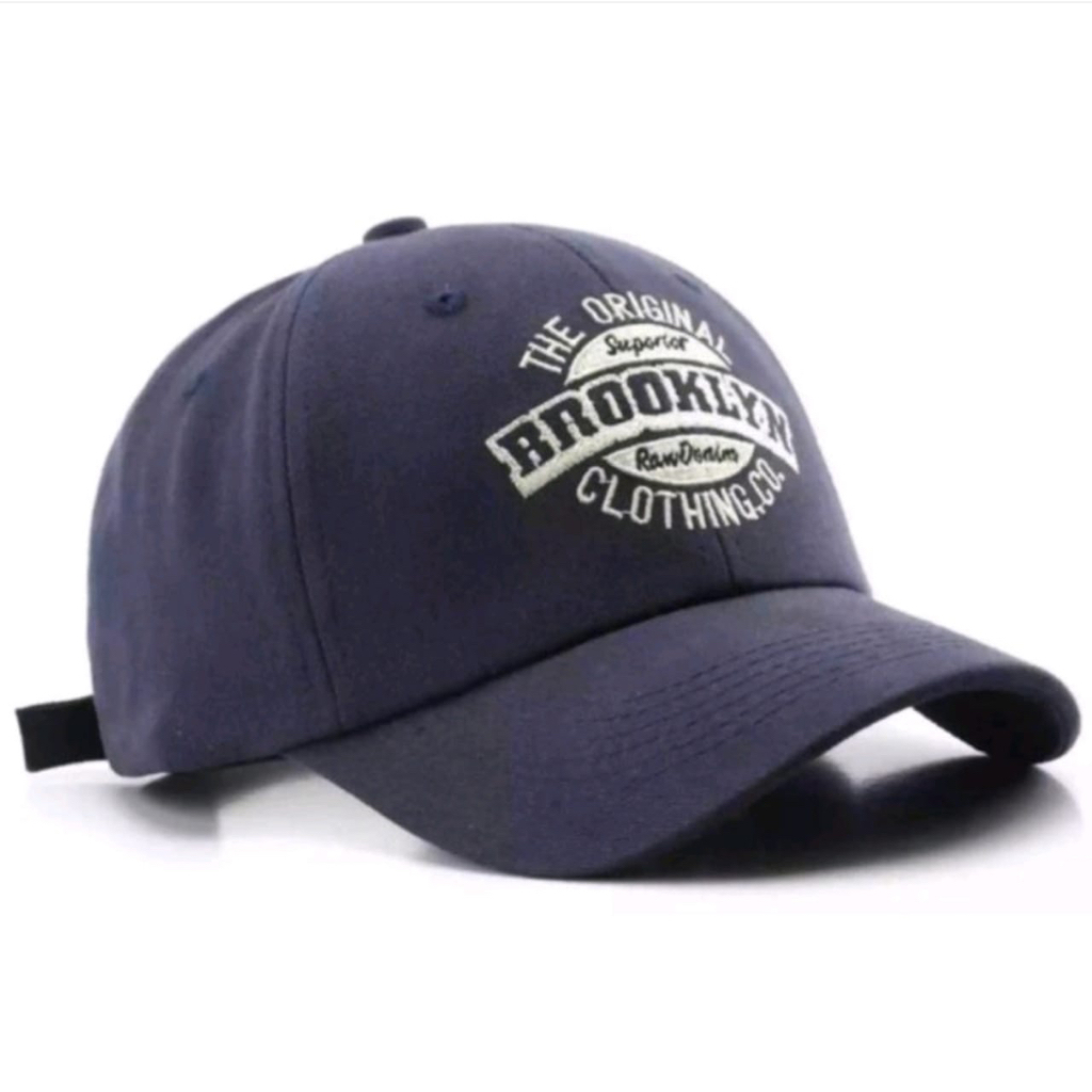 New York Yankees Topi Baseball NY Cap Casual Sport Pria Wanita-Logo broklyn navy