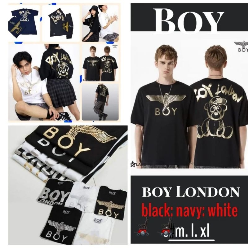 Kaos Boy London Original Script Tee Japan Market Sisa Export Unisex