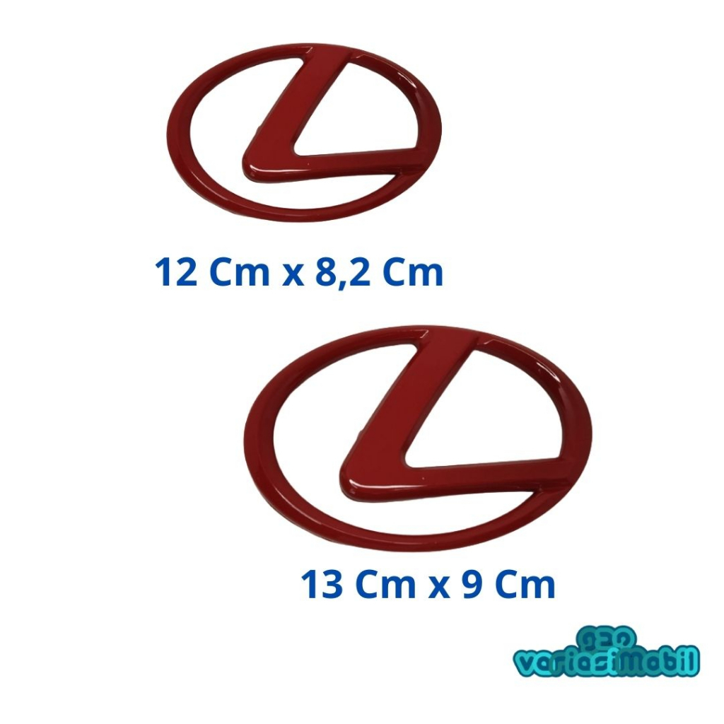 Emblem Logo Mobil LEXUS Merah