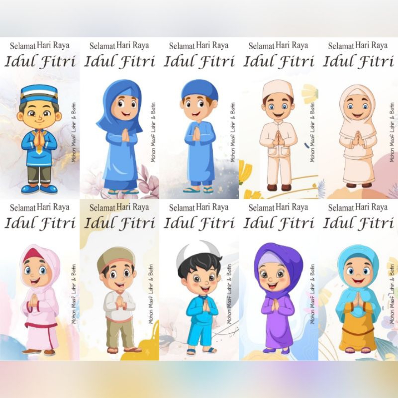 

amplop ampau thr lebaran peluk motif lucu unik