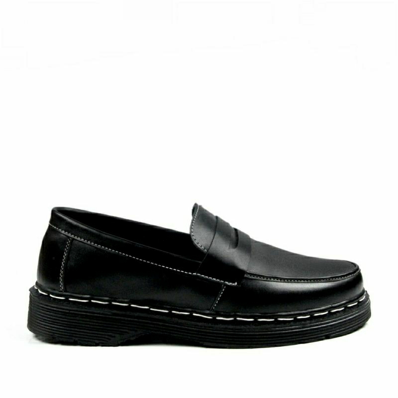 DTX Sepatu Pantofel Docmart Pria Formal Casual Kondangan Kerja Kantor Warna Hitam