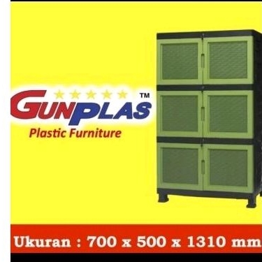 Lemari Pakaian plastik Gunplas LS jumbo susun 3