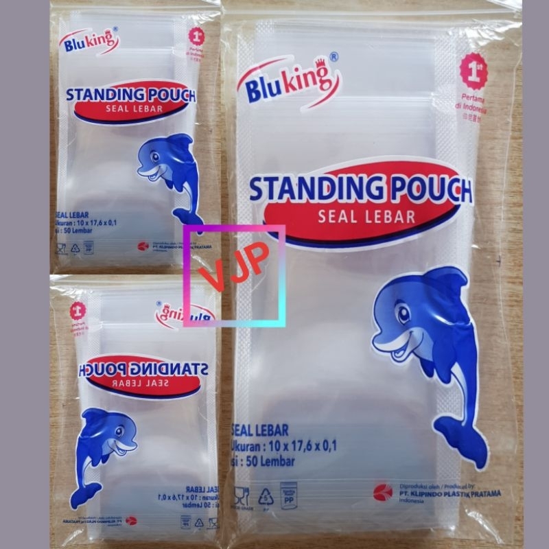 Standing Pouch Plastik PP Klip Zipper Tebal 10x17 50lembar Bening Transfaran