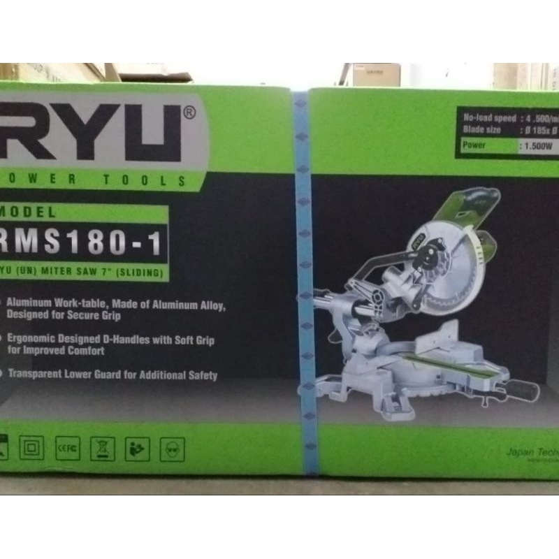 ryu RMS180-1 mitter saw sliding mesin potong alumunium RMS 180 1