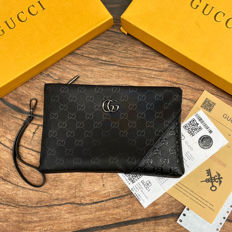 Clutch Gucci Free Box premium Quality handbag pria guci pouch bag gucci