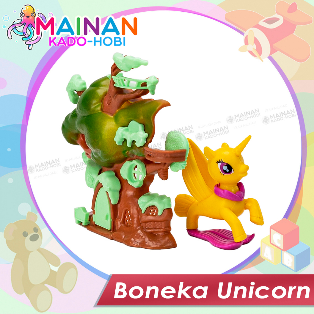 MAINAN EDUKASI ANAK PEREMPUAN DIY MINIATURE THE SPARKLING UNICORN DOLL