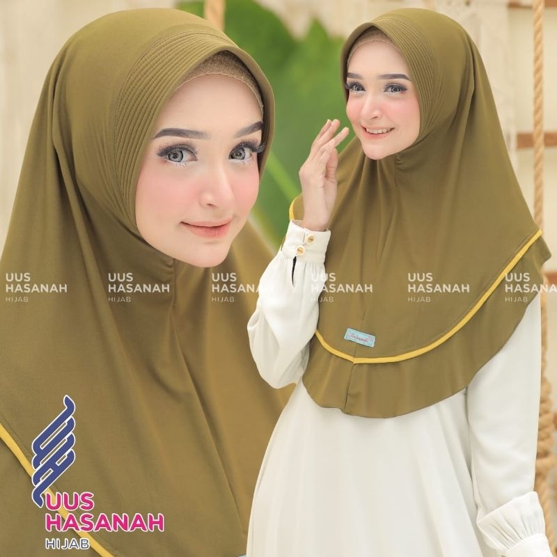 (Uus Hasanah) ZENATA •jilbab instan jersey ballerina•hijab instan pet list