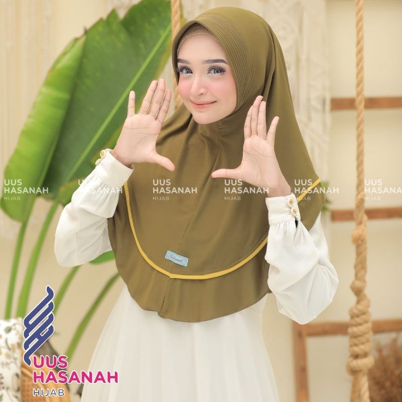 (Uus Hasanah) ZENATA •jilbab instan jersey ballerina•hijab instan pet list