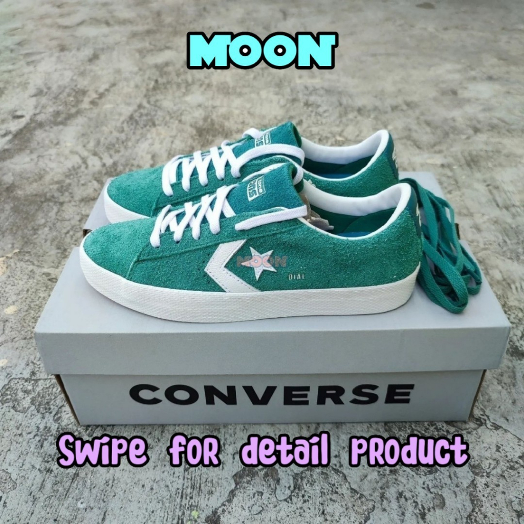 CONVERSE PRO SUEDE PL VULC X DIALTONE MFG VINTAGE JADE SNEAKERS ORIGINAL RESMI