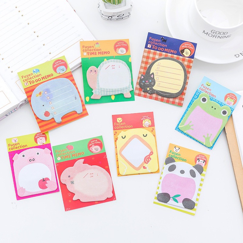 

Sticky Notes Motif Hewan Tempelan Kertas Catatan Memo Note Karakter Animal Mini Book Karakter Binatang Lucu