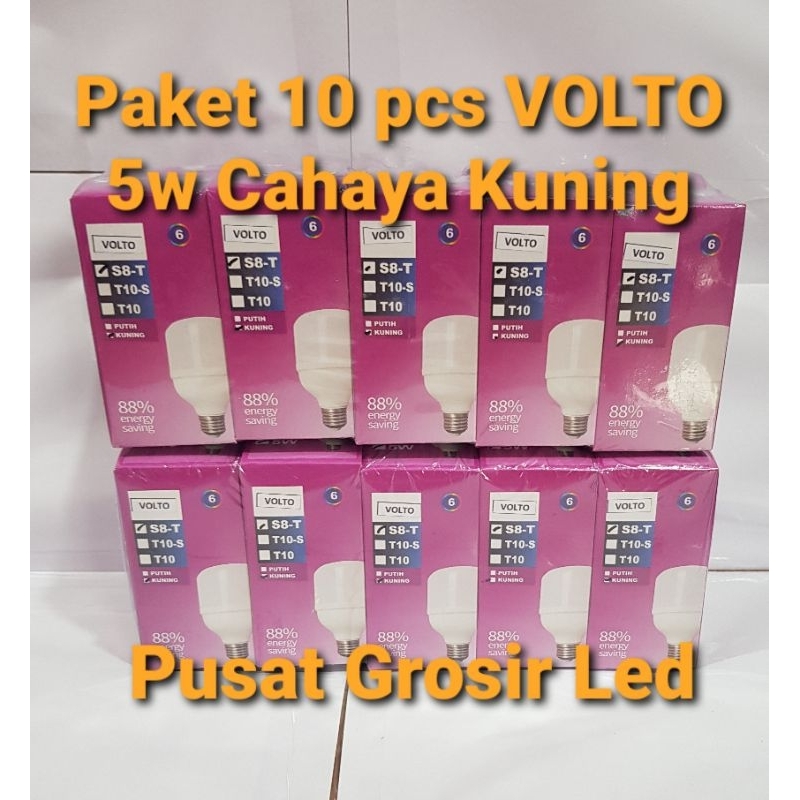 Paket Hemat 10 pcs Lampu Led Murah 5w 5 Watt Kapsul Cahaya Super Terang