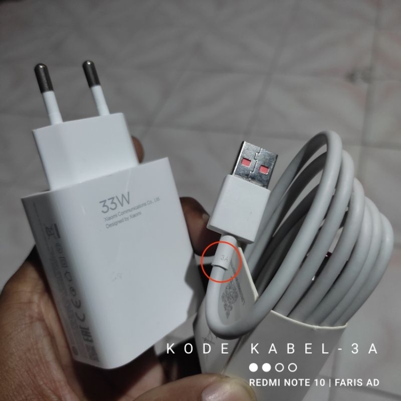 Charger Xiaomi Note 11 10s Poco M4 Pro 33w Turbo Charge Original 100% Copotan Asli Bawaan Hp