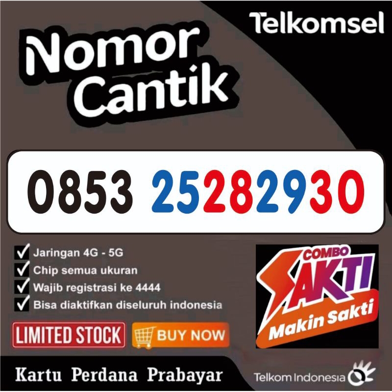 Nomor Cantik Telkomsel Kartu AS Combo Sakti