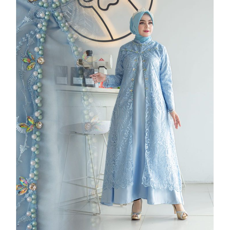 GAMIS REGINA FULL FURING SATIN VELVET//BAHAN TILLE NON GLITER HIASAN FULL PAYET BORDIR//SERAGAMAN KELUARAGA//BAJU PESTA LAMARAN//KEBAYA WISUDA//BAJU LEBARAN//BAJU KONDANGAN//KEBAYA ORIGINAL//KEBAYA MODERN//BY DIPA COLLECTION